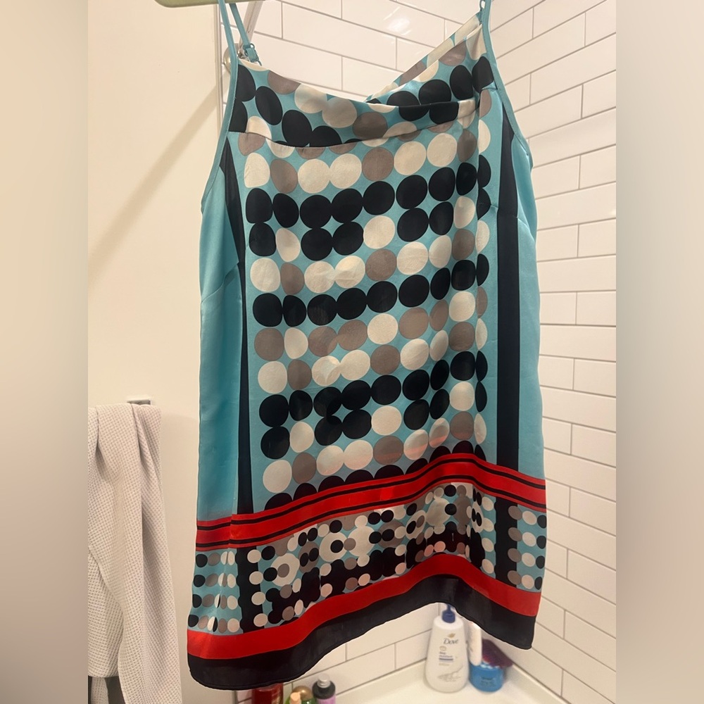 CAbi Patterned Silk Tank